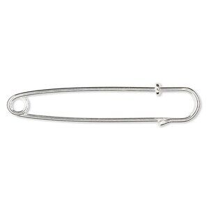 Silver 3" Long 75mm Lagenlook Kilt Pin Brooch Findings 2 pcs